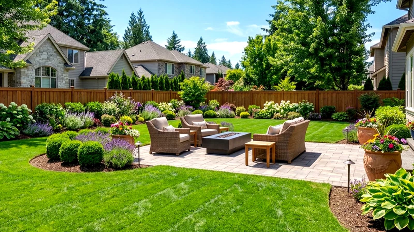 Perfectly manicured Montgomery County lawn